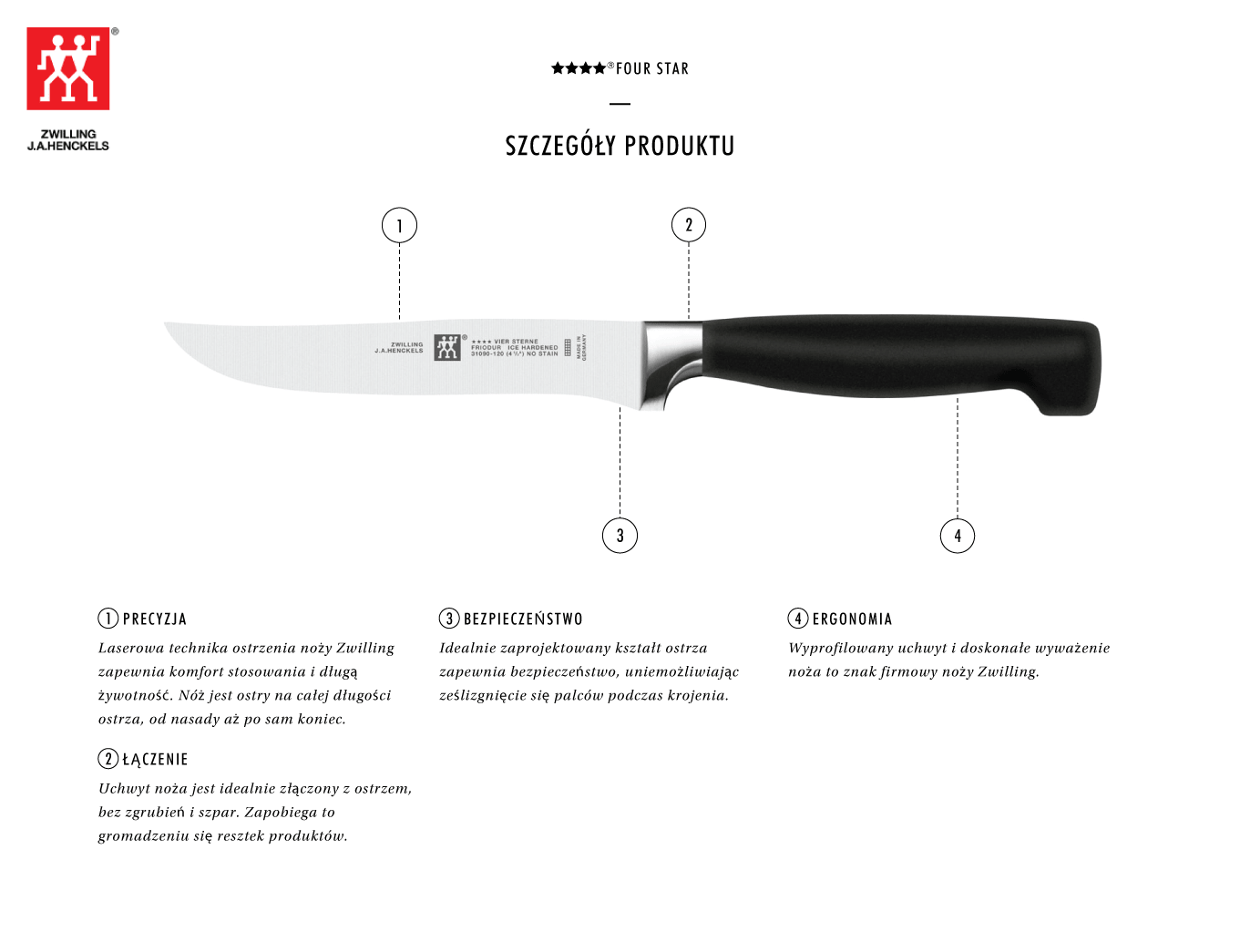 Dlaczego warto kupić nóż do steków Zwilling ★★★★ ®FOUR STAR?